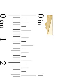 019 Gauge Geometric Bar Cartilage Barbell in 14K Gold