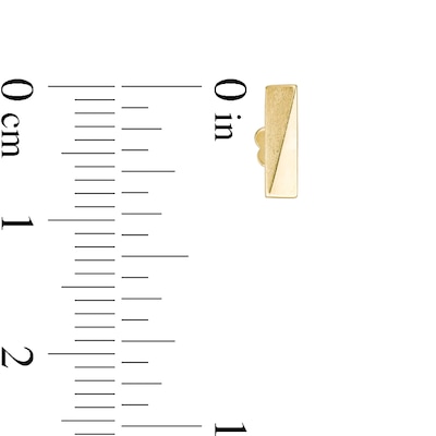 019 Gauge Geometric Bar Cartilage Barbell in 14K Gold