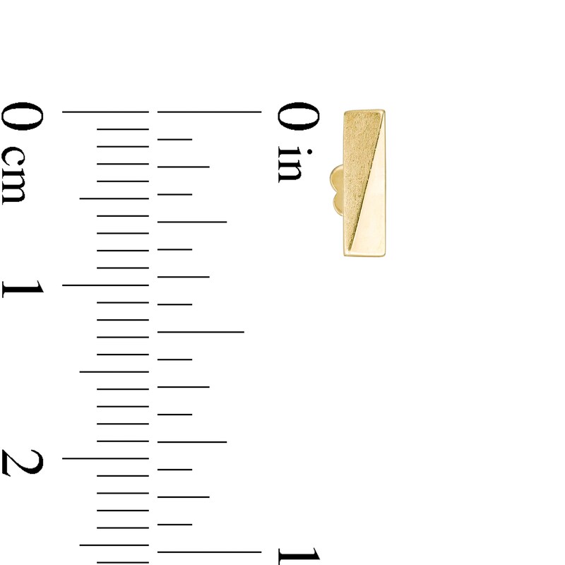 Main Image 2 of 019 Gauge Geometric Bar Cartilage Barbell in 14K Gold