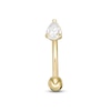 Thumbnail Image 0 of 10K Solid Gold CZ Pear-Shaped Curved Barbell - 18G