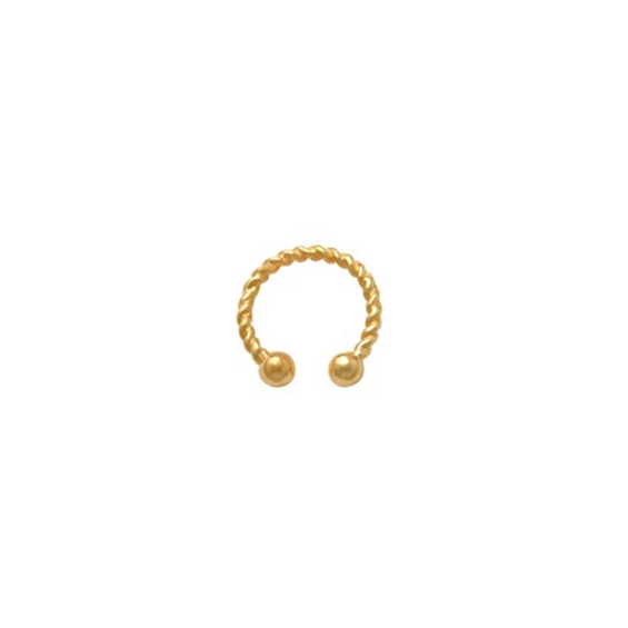 018 Gauge Rope-Textured Horseshoe in 10K Gold