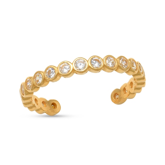 10K Gold CZ Adjustable Midi/Toe Ring