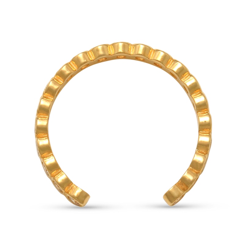 Main Image 3 of 10K Gold CZ Adjustable Midi/Toe Ring