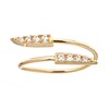 Thumbnail Image 1 of Adjustable Cubic Zirconia Double Spike Bypass Toe Ring in 10K Gold Tube