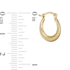 Thumbnail Image 2 of Child's Textured Hoop Earrings in 14K Stamp Hollow Gold
