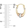 Thumbnail Image 2 of Child's Oval Hoop Earrings in 10K Stamp Hollow Tri-Tone Gold