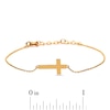 Thumbnail Image 0 of Child's Sideways Cross Bracelet in 10K Gold - 6.5"