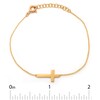 Thumbnail Image 2 of Child's Sideways Cross Bracelet in 10K Gold - 6.5"