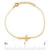 Thumbnail Image 1 of Child's Sideways Cross Bracelet in 10K Gold - 6.5"