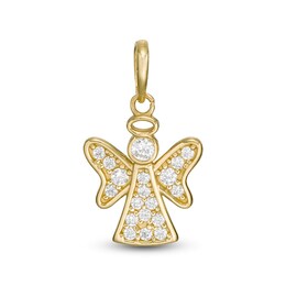 Child's Cubic Zirconia Angel Charm in 10K Gold