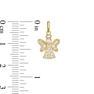 Child's Cubic Zirconia Angel Charm in 10K Gold