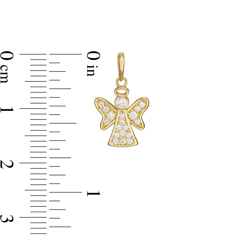 Main Image 2 of Child's Cubic Zirconia Angel Charm in 10K Gold