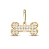 Thumbnail Image 1 of Child's Cubic Zirconia Dog Bone Charm in 10K Gold