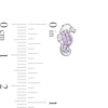 Thumbnail Image 2 of Child's Purple and Pink Crystal Enamel Fish Stud Earrings Set in Sterling Silver