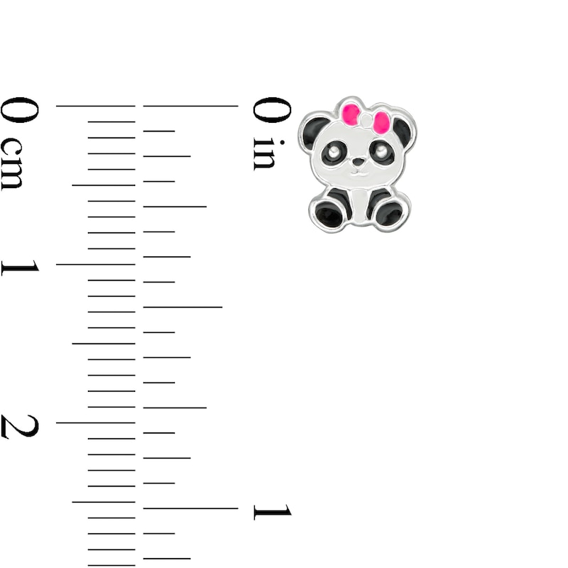Main Image 3 of Child's Enamel Animal Stud Earrings Set in Sterling Silver