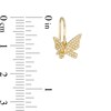 Thumbnail Image 1 of 1/6 CT. T.W. Diamond Butterfly Dangle Drop Earrings in 10K Gold