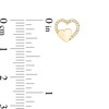 Thumbnail Image 2 of 1/20 CT. T.W. Diamond Heart Outline Stud Earrings in 10K Gold