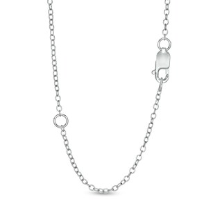 1/10 CT. T.W. Diamond Star Station Necklace in Sterling Silver - 19"