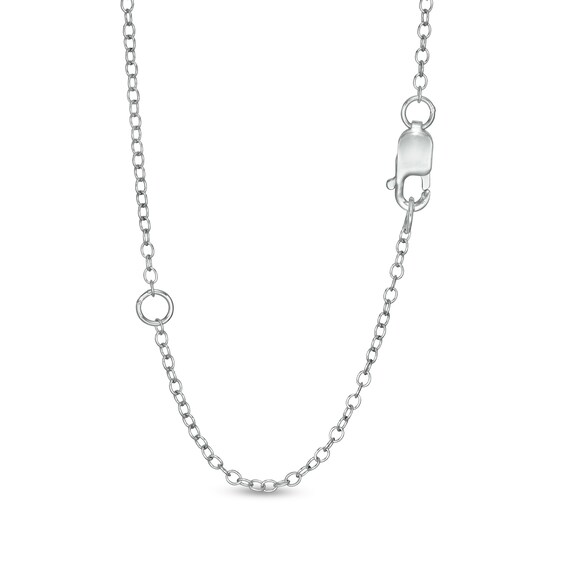 1/10 CT. T.W. Diamond Star Station Necklace in Sterling Silver - 19"
