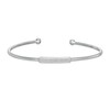 Thumbnail Image 1 of 1/15 CT. T.W. Diamond Double Row Bar Cuff in Sterling Silver