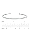 Thumbnail Image 2 of 1/15 CT. T.W. Diamond Double Row Bar Cuff in Sterling Silver