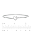 Thumbnail Image 1 of 1/20 CT. T.W. Diamond Heart Outline Bangle in Sterling Silver