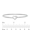 Thumbnail Image 1 of 1/20 CT. T.W. Diamond Heart Outline Bangle in Sterling Silver