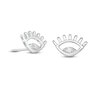 Thumbnail Image 1 of 1/20 CT. T.W. Diamond Open Eyes Stud Earrings in Sterling Silver