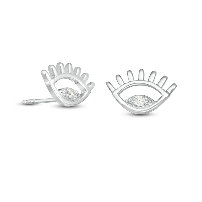 1/20 CT. T.W. Diamond Open Eyes Stud Earrings in Sterling Silver