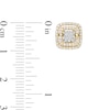 Thumbnail Image 2 of 3/8 CT. T.W. Diamond Open Double Cushion Frame Stud Earrings in 10K Gold