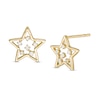 Thumbnail Image 1 of 1/20 CT. T.W. Diamond Star Outline Stud Earrings in 10K Gold