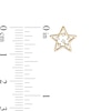 Thumbnail Image 2 of 1/20 CT. T.W. Diamond Star Outline Stud Earrings in 10K Gold