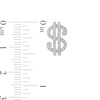 Thumbnail Image 2 of 1/8 CT. T.W. Diamond Dollar Sign Stud Earrings in Sterling Silver