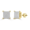 Thumbnail Image 0 of 1/3 CT. T.W. Composite Diamond Rounded Square Stud Earrings in 10K Gold