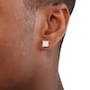 Thumbnail Image 2 of 1/3 CT. T.W. Composite Diamond Rounded Square Stud Earrings in 10K Gold