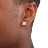 Thumbnail Image 2 of 1/3 CT. T.W. Composite Diamond Rounded Square Stud Earrings in 10K Gold