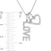 Diamond Accent "LOVE" Theme Charms Pendant in Sterling Silver