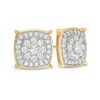 1 CT. T.W. Composite Cushion Diamond Stud Earrings in 10K Gold