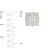 1 CT. T.W. Composite Cushion Diamond Stud Earrings in 10K Gold