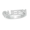 Thumbnail Image 0 of 1/20 CT. T.W. Diamond Pavé "QUEEN" Ring in Sterling Silver