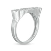 1/20 CT. T.W. Diamond Pavé "QUEEN" Ring in Sterling Silver