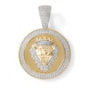 Thumbnail Image 1 of 1/4 CT. T.W. Diamond Lion King Medallion Charm in 10K Gold