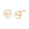 Thumbnail Image 1 of Cubic Zirconia Button Stud Earrings in 10K Gold