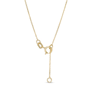 10K Gold CZ Drop Triple Strand Necklace Made in Italy - 12" + 4"