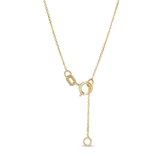 10K Gold CZ Drop Triple Strand Necklace Made in Italy - 12" + 4"