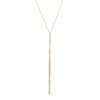 Thumbnail Image 0 of Made in Italy Cubic Zirconia Linear Drop with Chain Tassel Necklace in 10K Gold - 16"