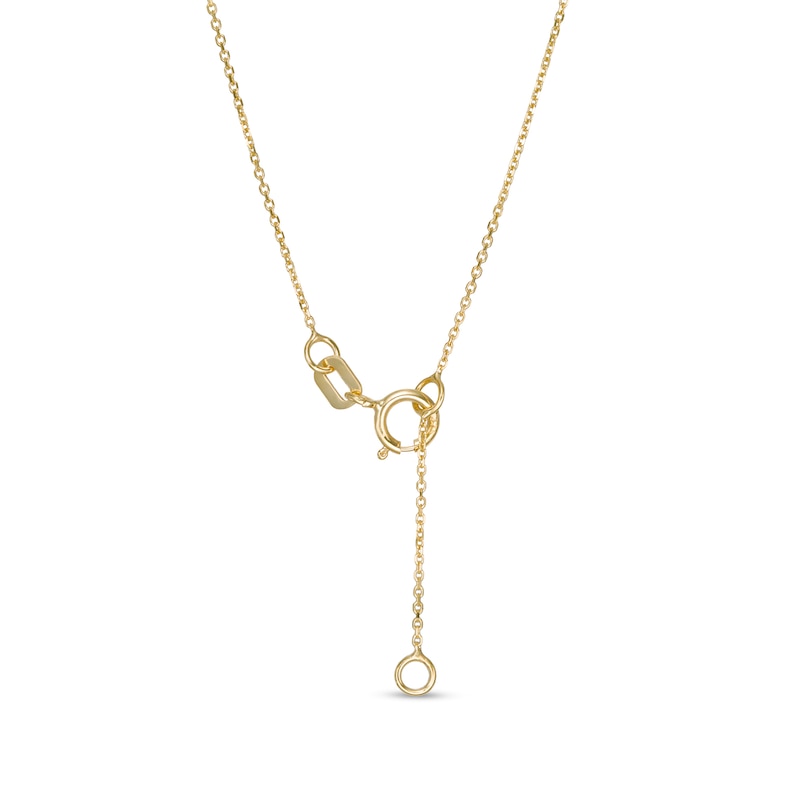 Main Image 2 of Made in Italy Cubic Zirconia Linear Drop with Chain Tassel Necklace in 10K Gold - 16"