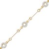 Thumbnail Image 1 of Made in Italy Cubic Zirconia and Diamond-Cut Circle Station Bracelet in 10K Gold - 7.5"