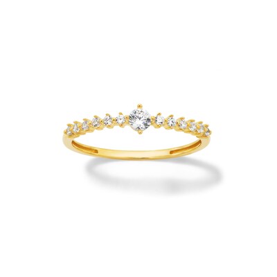 3mm Cubic Zirconia Ring in 10K Gold