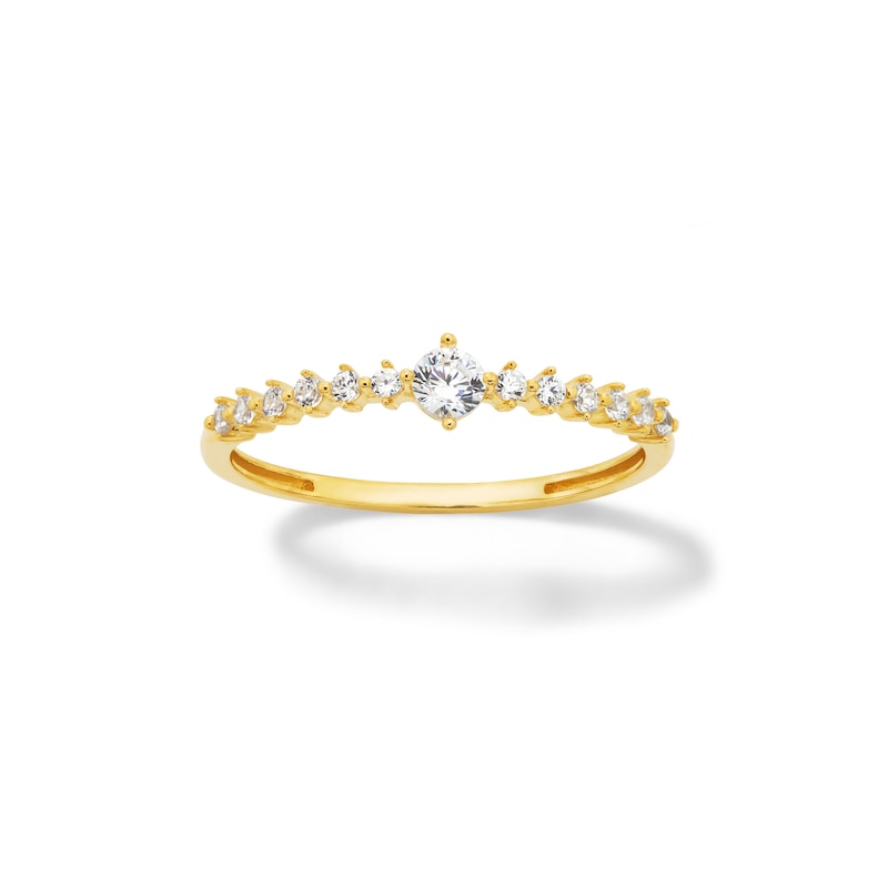 Main Image 1 of 3mm Cubic Zirconia Ring in 10K Gold